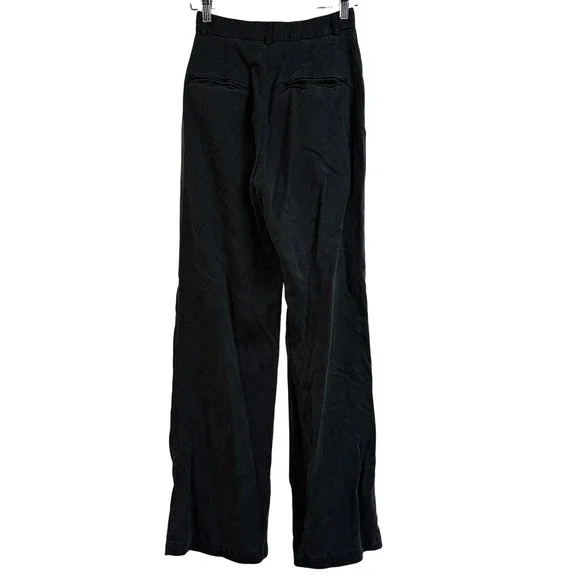 Reformation Mason Pant Black Wide Leg Pleated High Waist‎ Pockets Womens 0 - Picture 5 of 8